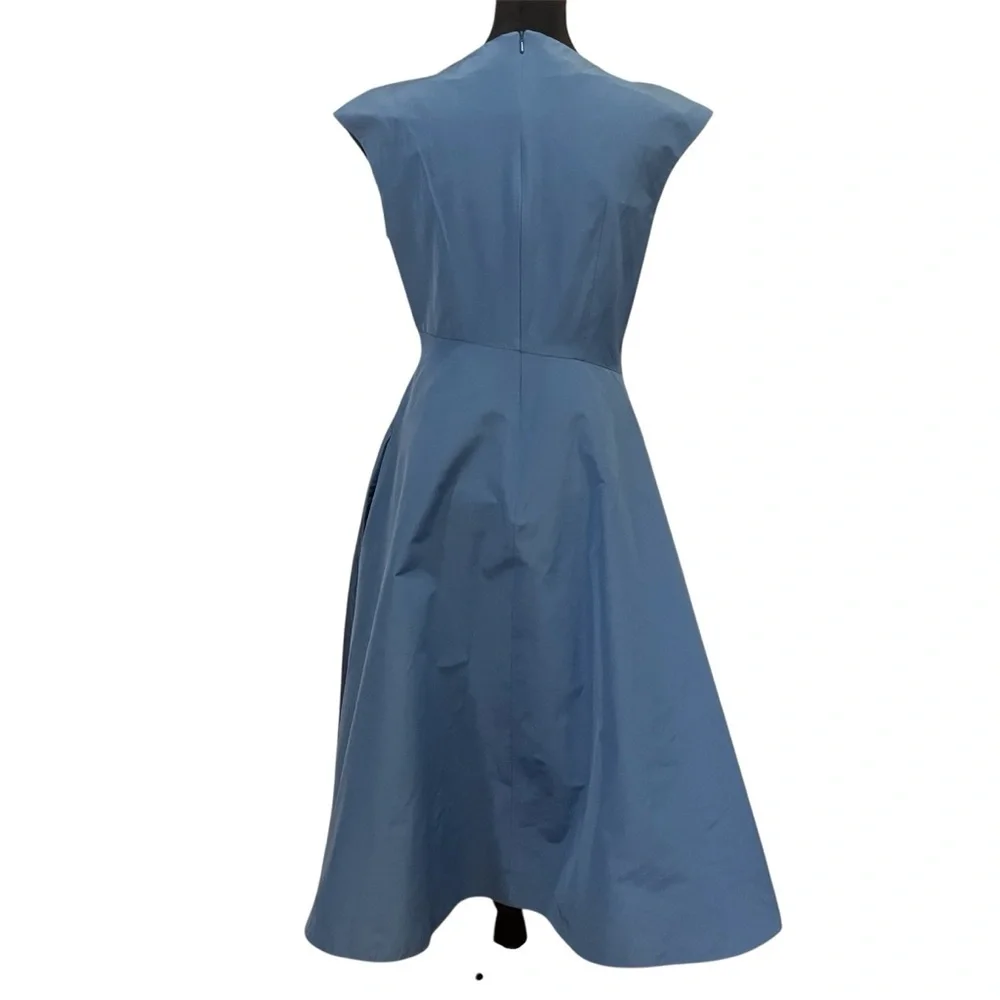 Max Mara Weekend Blue Fit and Flare Classic Taffeta Dress size 2 or 4 US. - Picture 7 of 10